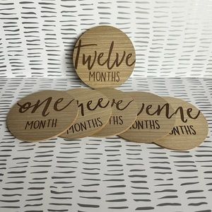Kate & Milo Baby Wooden Milestone Photo Props
